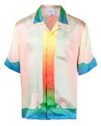 Camicia a maniche corte stampata multicolore di Casablanca