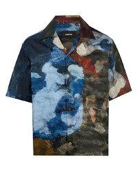 Camicia a maniche corte stampata multicolore di Costumein
