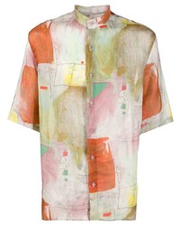 Camicia a maniche corte stampata multicolore di Costumein