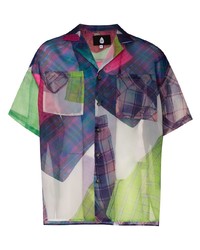 Camicia a maniche corte stampata multicolore di DUOltd