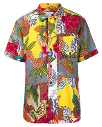 Camicia a maniche corte stampata multicolore di Engineered Garments