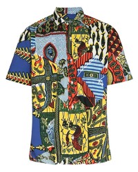 Camicia a maniche corte stampata multicolore di Gitman Vintage