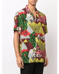 Camicia a maniche corte stampata multicolore di Waxman Brothers