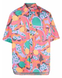 Camicia a maniche corte stampata multicolore di Isabel Marant