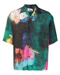 Camicia a maniche corte stampata multicolore di Izzue