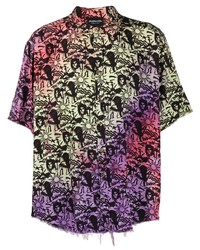 Camicia a maniche corte stampata multicolore di Mauna Kea