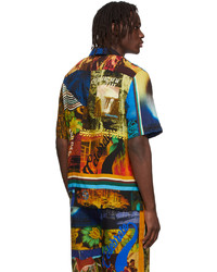 Camicia a maniche corte stampata multicolore di Ahluwalia &Paul Smith