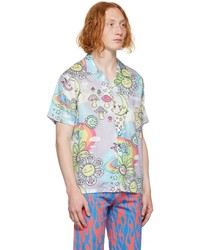 Camicia a maniche corte stampata multicolore di DOUBLE RAINBOUU