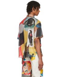 Camicia a maniche corte stampata multicolore di Bethany Williams