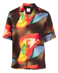 Camicia a maniche corte stampata multicolore di Paul Smith