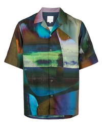 Camicia a maniche corte stampata multicolore di Paul Smith