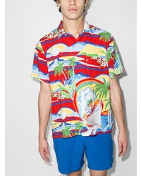 Camicia a maniche corte stampata multicolore di Polo Ralph Lauren
