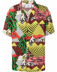 Camicia a maniche corte stampata multicolore di Waxman Brothers