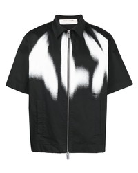 Camicia a maniche corte stampata nera e bianca di 1017 Alyx 9Sm