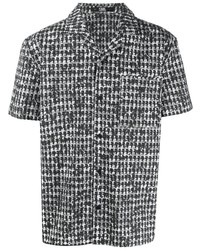 Camicia a maniche corte stampata nera e bianca di Karl Lagerfeld
