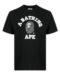Camicia a maniche corte stampata nera di A Bathing Ape