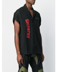 Camicia a maniche corte stampata nera di Givenchy