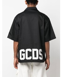Camicia a maniche corte stampata nera di Gcds