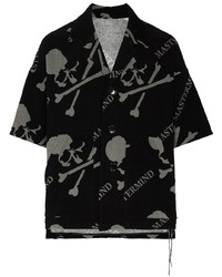 Camicia a maniche corte stampata nera di Mastermind Japan