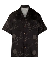 Camicia a maniche corte stampata nera di Mastermind Japan