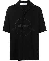 Camicia a maniche corte stampata nera di Off-White