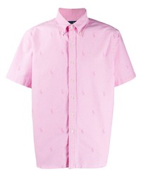 Camicia a maniche corte stampata rosa di Polo Ralph Lauren