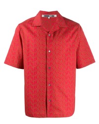 Camicia a maniche corte stampata rossa di McQ Swallow