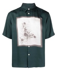 Camicia a maniche corte stampata verde scuro di Soulland