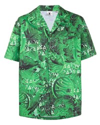 Camicia a maniche corte stampata verde di Daily Paper