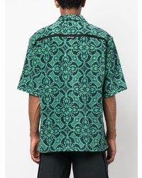Camicia a maniche corte stampata verde di Marine Serre