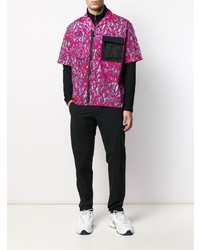 Camicia a maniche corte stampata viola melanzana di Nike