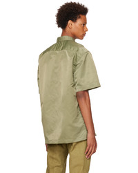 Camicia a maniche corte verde oliva di Dries Van Noten
