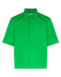 Camicia a maniche corte verde di Bottega Veneta