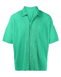 Camicia a maniche corte verde di Homme Plissé Issey Miyake