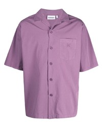 Camicia a maniche corte viola melanzana di Kenzo
