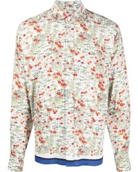 Camicia a maniche lunghe a fiori beige di Orlebar Brown