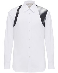 Camicia a maniche lunghe a fiori bianca di Alexander McQueen