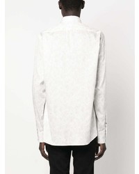Camicia a maniche lunghe a fiori bianca di Karl Lagerfeld