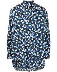 Camicia a maniche lunghe a fiori blu scuro di Paul Smith