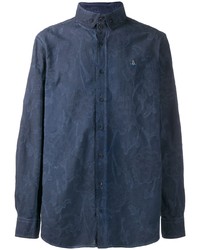 Camicia a maniche lunghe a fiori blu scuro di Vivienne Westwood