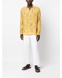 Camicia a maniche lunghe a fiori gialla di Orlebar Brown
