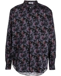 Camicia a maniche lunghe a fiori melanzana scuro di Engineered Garments