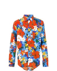 Camicia a maniche lunghe a fiori multicolore di AMI Alexandre Mattiussi