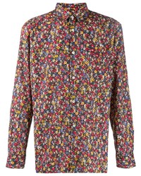 Camicia a maniche lunghe a fiori multicolore di Comme Des Garcons SHIRT