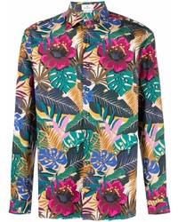 Camicia a maniche lunghe a fiori multicolore di Etro