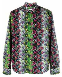 Camicia a maniche lunghe a fiori multicolore di Kenzo