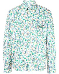 Camicia a maniche lunghe a fiori multicolore di Marine Serre