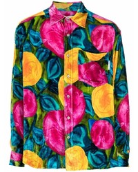 Camicia a maniche lunghe a fiori multicolore di Marni