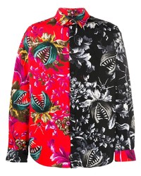 Camicia a maniche lunghe a fiori multicolore di MSGM