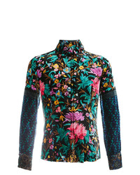 Camicia a maniche lunghe a fiori multicolore di Pierre Louis Mascia